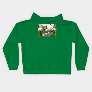 Honey bee on Flower Kids Hoodie